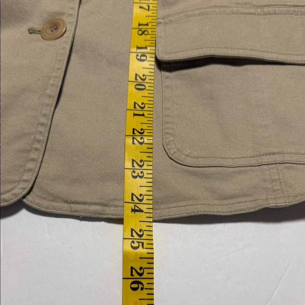 Jones New York Sport Stretch Stylish Khaki Utility Jacket for Women Cotton Large